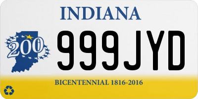 IN license plate 999JYD