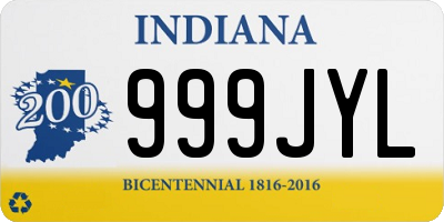 IN license plate 999JYL