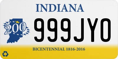 IN license plate 999JYO