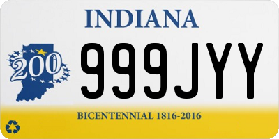 IN license plate 999JYY