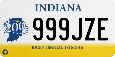 IN license plate 999JZE