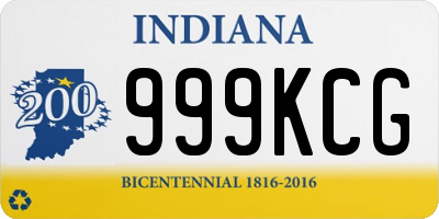 IN license plate 999KCG