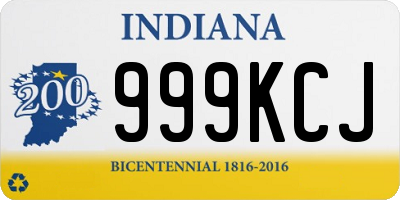 IN license plate 999KCJ