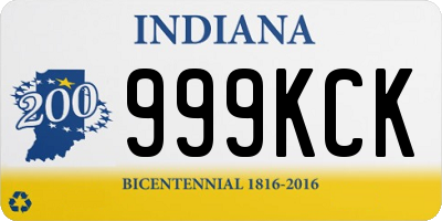 IN license plate 999KCK