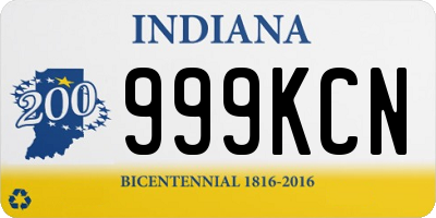 IN license plate 999KCN