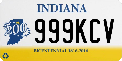 IN license plate 999KCV