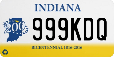 IN license plate 999KDQ