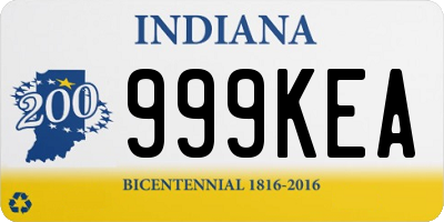 IN license plate 999KEA