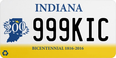 IN license plate 999KIC