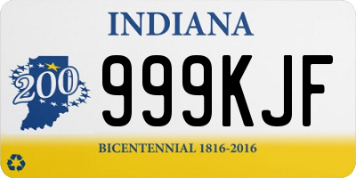 IN license plate 999KJF