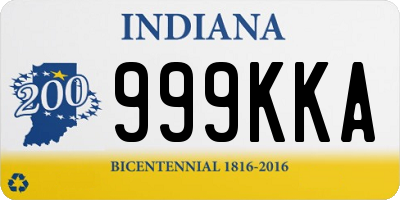 IN license plate 999KKA