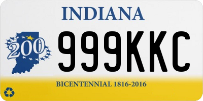 IN license plate 999KKC