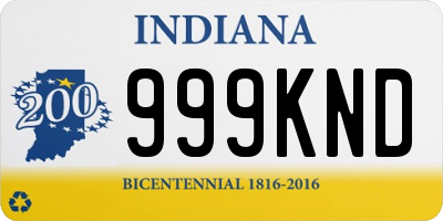 IN license plate 999KND