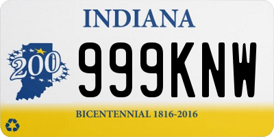 IN license plate 999KNW