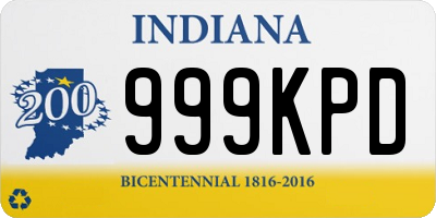 IN license plate 999KPD
