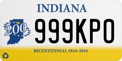 IN license plate 999KPO