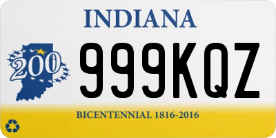 IN license plate 999KQZ