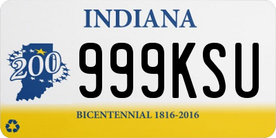 IN license plate 999KSU