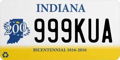 IN license plate 999KUA