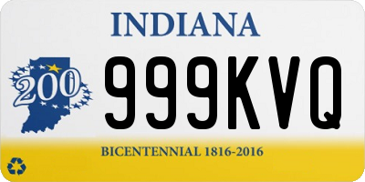 IN license plate 999KVQ