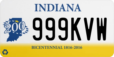 IN license plate 999KVW