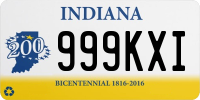 IN license plate 999KXI