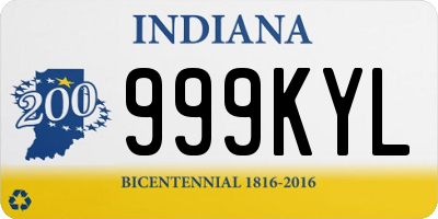 IN license plate 999KYL