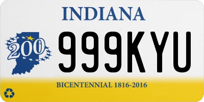 IN license plate 999KYU