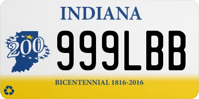 IN license plate 999LBB