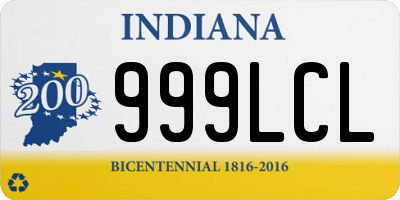 IN license plate 999LCL