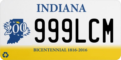 IN license plate 999LCM