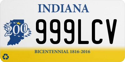 IN license plate 999LCV