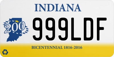 IN license plate 999LDF