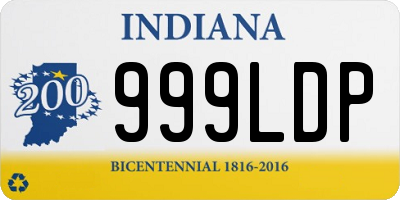 IN license plate 999LDP