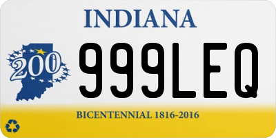 IN license plate 999LEQ