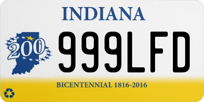 IN license plate 999LFD