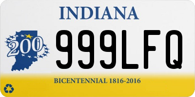IN license plate 999LFQ
