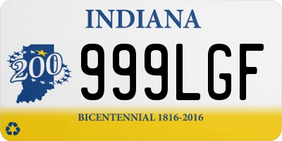 IN license plate 999LGF