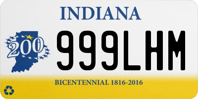 IN license plate 999LHM