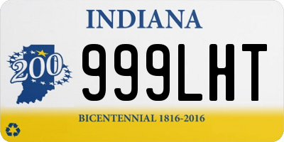 IN license plate 999LHT