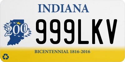 IN license plate 999LKV