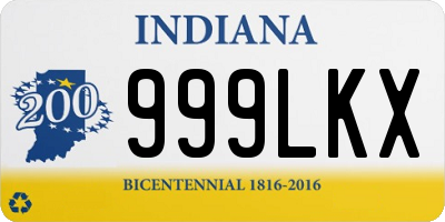 IN license plate 999LKX