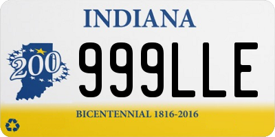 IN license plate 999LLE