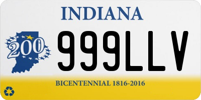 IN license plate 999LLV