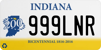 IN license plate 999LNR