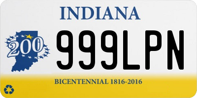 IN license plate 999LPN