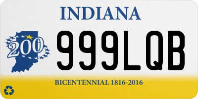IN license plate 999LQB