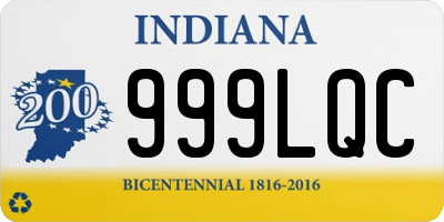 IN license plate 999LQC