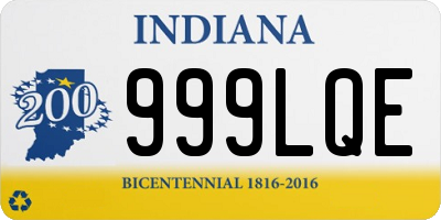 IN license plate 999LQE