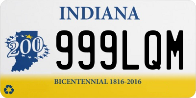 IN license plate 999LQM